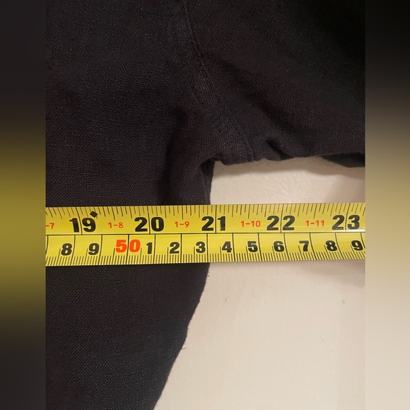 NWT- Mate the Label Organic 100%  Linen Short Sleeve Jumpsuit Size Medium  Black - Picture 12 of 14